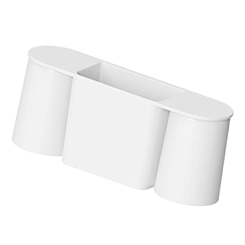 Yardenfun Magnetischer Bohrfreier Wand Zahnbürstenhalter mit Zahnputzbecher und Ablage Wasserabweisend Einfach zu Montieren Weiß Praktischer Badezimmer Wandorganizer für Saubere von Yardenfun