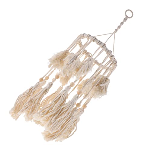 Yardenfun Makramee Lampenschirm aus Baumwollseil Handgefertigte Deckenleuchte Stilvolle Lichtabdeckung für Wohnzimmer und Schlafzimmer Dekorativer Boho Lampenschirm für Sanftes Licht Yardenfun Makramee Lampenschirm aus Baumwollseil Handgefertigte Deckenleuchte Stilvolle Lichtabdeckung für Wohnzimmer und Schlafzimmer Dekorativer Boho Lampenschirm für Sanftes Licht von Yardenfun