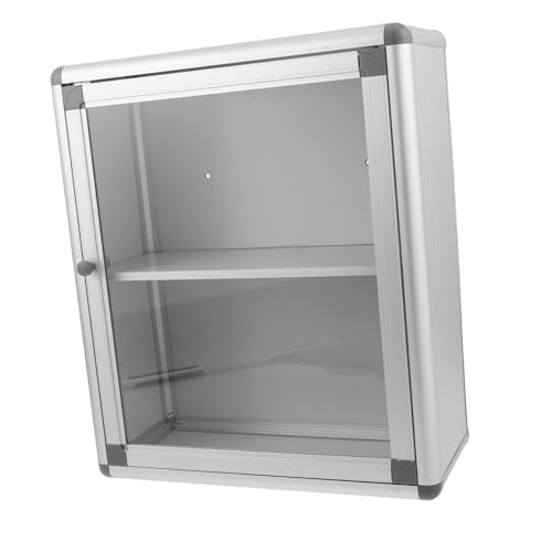 Yardenfun Medikamentenbox zur Wandmontage Pillenorganisator Wandschrank montiert Mauermedizinbehälter Medikamente Lagerbehälter Medizin Fall Medikamentenfall Tablettenbehälter Metall Silber von Yardenfun