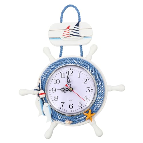 Yardenfun Mediterrane Holz Wanduhr Im Steuerrad-Design Dekorative Hängende Uhr Leise Ohne Tickgeräusche Aus Hochwertigem Holz Für Wohnzimmer Schlafzimmer Büro Stilvolle Wanddekoration Yardenfun Mediterrane Holz Wanduhr Im Steuerrad-Design Dekorative Hängende Uhr Leise Ohne Tickgeräusche Aus Hochwertigem Holz Für Wohnzimmer Schlafzimmer Büro Stilvolle Wanddekoration von Yardenfun