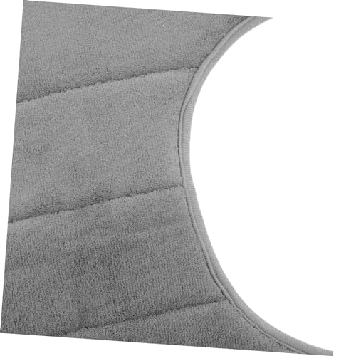 Yardenfun Memory Mat U Förmige rutschfeste Wc Matte aus Memory Schaum Saugfähiger Badezimmerteppich in Dunkelgrau Weicher Badvorleger mit Sicherem Rutsch Boden für Wc Bereich von Yardenfun