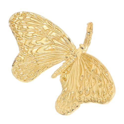 Yardenfun Messing Butterfly Türknauf Schubladengriff Kleiner Schrankgriff Eleganter Möbelknopf für Kommode und Kabinett Dekorativer Schrankgriff mit Glänzender Oberfläche von Yardenfun