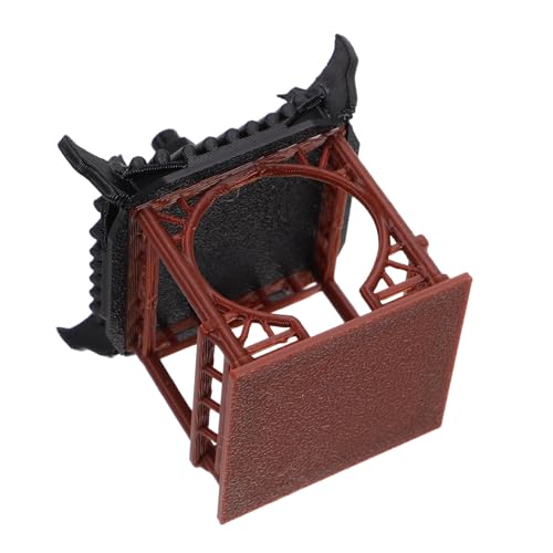 Yardenfun Mikro Landschafts Bonsai Deko Pavillon aus Harz Kleines Aquarium Pagoden Ornament Wasserabsorbierender Steinsockel Multifunktionale Miniatur Zen Garten Figur für Aquarium und von Yardenfun