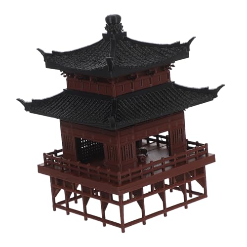 Yardenfun Miniatur Asiatisches Pavillon Modell Detaillierte Antike Architektur Figur für Aquarium Terrarium und Garten Dekoration Pflegeleichtes Bonsai Landschaftselement Kulturelles von Yardenfun