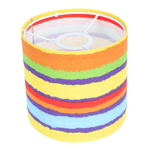 Yardenfun Moderner Lampenschirm mit Regenbogenmuster Dekorativer Abnehmbarer Lampenschirm für Deckenleuchte Wandleuchte Stehlampe Vielseitig Einsetzbar Farbenfrohes Design für Wohnzimmer von Yardenfun