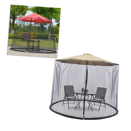 Yardenfun Mückenfisch mückennetz Garten über Insekt im Freien Ersatz Regenschirme bildschirm Baldachin mit Netz Regenschirm mit Netz Patio -Regenschirmabdeckung Sonnenschirm mit Schwarz von Yardenfun