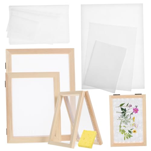 Yardenfun Papierherstellungsset Holzrahmen mit Netzgewebe Saugfähige Papiere Stabiles DIY Papierschöpfen Zubehör für Papierkunst und Handwerk Yardenfun Papierherstellungsset Holzrahmen mit Netzgewebe Saugfähige Papiere Stabiles DIY Papierschöpfen Zubehör für Papierkunst und Handwerk von Yardenfun