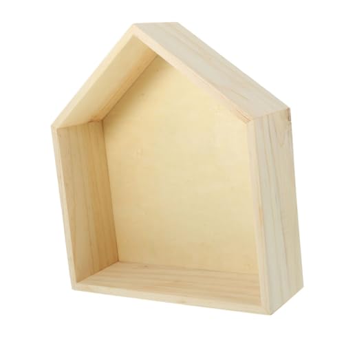 Yardenfun Pentagon Holz Wandregal Schweberegal Kinderzimmer Wanddekoration Raum Regalbrett Wandmontage Platzsparend Multifunktional Bücher Aufbewahrung von Yardenfun