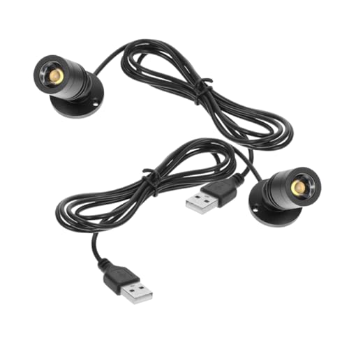 Yardenfun Punktstrahler 2er Set Usb Led Tischstrahler Kabellose Akzentbeleuchtung Für Schmuckvitrinen Innenräume Und Regale Warmweißes Licht 1w Ideal Für Kreative Ausstellungen Und Stimmungsvolle von Yardenfun