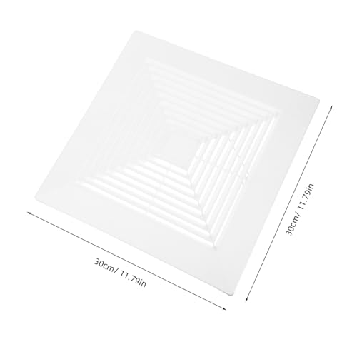 Yardenfun Quadratische Badezimmer Deckenlüfterabdeckung mit Federklappe Stabile Formbeständige Lüftungsgitterabdeckung für Luftzirkulation und Einfache Reinigung von Yardenfun
