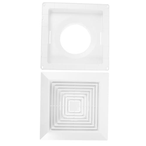 Yardenfun Quadratische Kunststoff Lüftungsgitter mit Federmechanismus Ersatz für Badezimmer Wandlüfter Deckenventilator Abdeckung Luftauslass Diffusor für Verbesserte Belüftung von Yardenfun