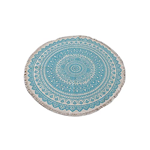 Yardenfun Quasten Bodenmatte Für Den Innenbereich Weicher Vintage-Teppich Blumenteppich Sofa Schlafzimmer Dekorative Matte Studiere Weichen Teppich rutschfest Dekorative Gegenstände von Yardenfun