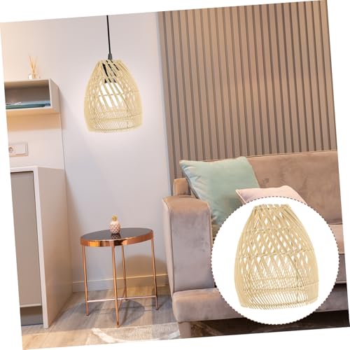Yardenfun Rattan Geflochtener Lampenschirm Ø Langlebiger Lampenschirm Ersatz für Kronleuchter und Hängelampe Boho Stil für Wohnzimmer Schlafzimmer Esszimmer von Yardenfun