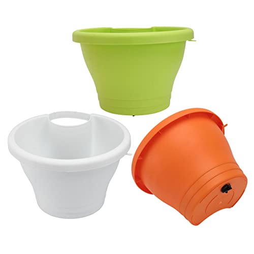 Yardenfun Regenrinnen Blumentopf 3 Töpfe Für Im Freien Topf Für Innen Innen Hängende Pflanzer Vertikale Blumentöpfe Topf Turm Wand Pflanzentopf Wand Hängen Behälter Lipgloss Regenrinne Hängetopf von Yardenfun