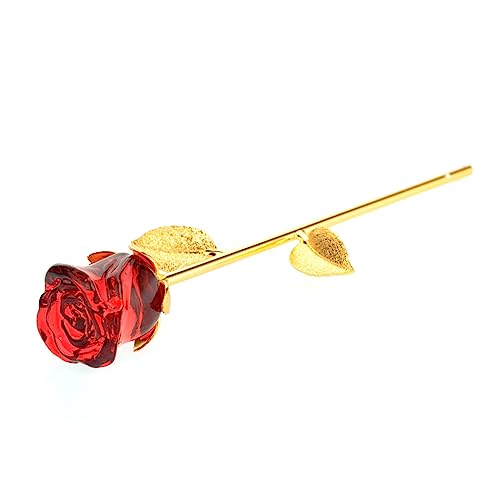 Yardenfun Rosenblüten Für Stängelrose Goldene Rose 24k In Gold Getauchte Rose Rosenblume Aus Galaxieglas Stiel Kristallrose Mama Geschenk Kunstrosen Künstliche Romantisch Mutter von Yardenfun