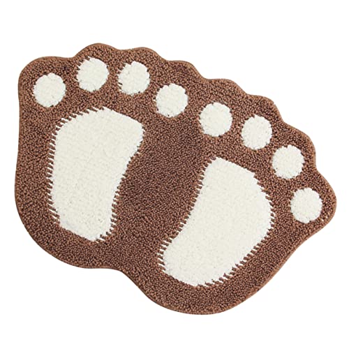 Yardenfun Rutschfester Extra Weicher Mikrofaser Badteppich Waschbare Wasserabsorbierende Badematte mit Rutsch Boden Geeignet für Badezimmer Küche Waschbecken und Badewannenseite in Kaffee von Yardenfun