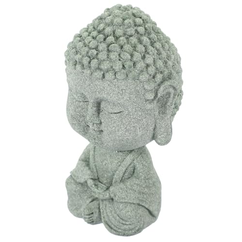 Yardenfun Buddha-Statue Für Zu Hause Zen-Buddha Buddha Dekofigur Stein Sitzende Buddhafigur Chinesische Buddha-Statue Auto-armaturenbrett-Dekoration Buddha-dekor Grüner Sandstein Yoga China von Yardenfun