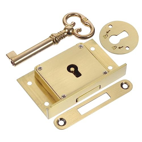 Yardenfun Schrank Schubladenschloss aus Massivem Messing Langlebig und Installieren Sichert Holzkisten und Möbel mit Glatter Oberfläche Passgenau und Stabil für Langanhaltenden Schutz von Yardenfun