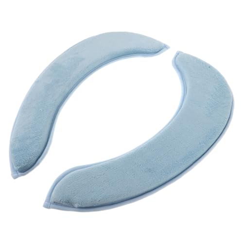 Yardenfun Selbstklebender Toilettenpad Deckel Abdeckung gepolsterter Toilettensitz Badezimmerzubehör Unterlage Pads aufkleber Sitzkissen WC-Sitzbezug Toilettensitzpolster Blau von Yardenfun