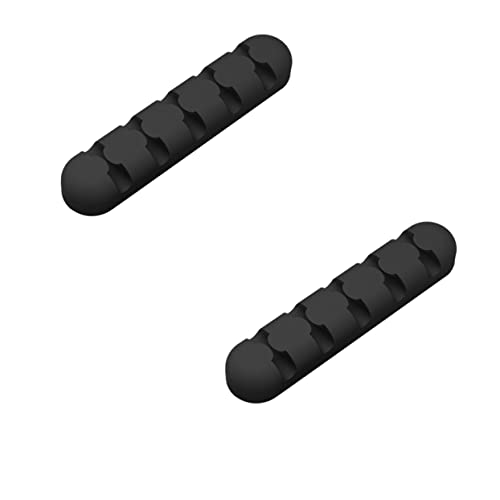 Yardenfun Silikon Kabel Organizer Kabelhalter Schreibtisch Selbstklebend Kabelmanagement USB Ladekabel Kabelrolle Flexibel für Zuhause Büro Auto Schwarz von Yardenfun
