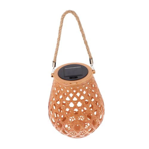 Yardenfun Solarbetriebene Rattan Hängelampe für Außenbereiche Wasserdichte Solarleuchte mit Charmantem Design für Garten Terrasse und Patio Romantische von Yardenfun