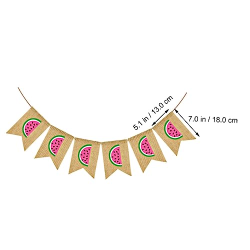 Yardenfun Sommerparty Wassermelonen Banner Wiederverwendbare Leichte Deko Swallowtail Design für Geburtstagsfeiern Hawaii Mottopartys Indoor und Outdoor Dekoration von Yardenfun