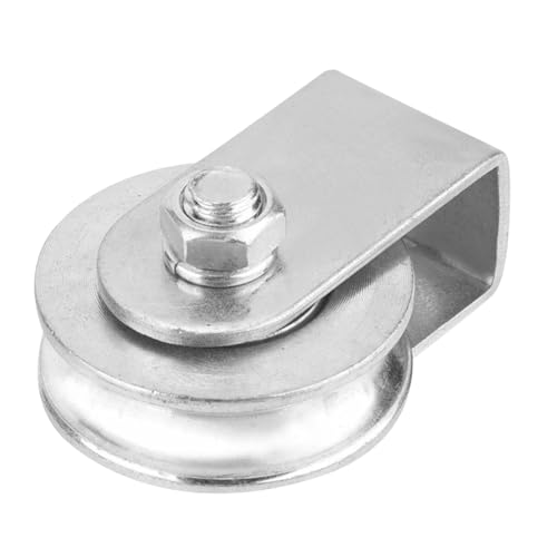 Yardenfun Stahl Fixierrolle Hebezeug Umlenkrolle für Stahlseil Flaschenzug ohne Ringlager Halbausführung für Schwere Lasten Werkstatt Garage von Yardenfun