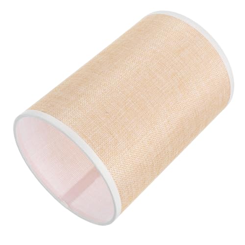 Yardenfun Stoff Lampenschirm Zylinderform Beige Leinen Vielseitig Kompatibel für Steh Tisch Pendelleuchten Sanfte Lichtstreuung Elegante Runde Abdeckung Einfache Montage von Yardenfun