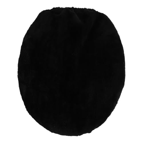 Yardenfun Toilettenabdeckung Staubbedeckung toilettendeckel Sitzpolster für Sitzplatten Polyester -Toilettensitzabdeckung Polyester Toilettensitz Deckelabdeckung Schutzdeckel Deckel Schwarz von Yardenfun