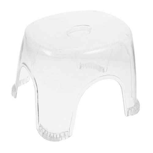 Yardenfun Transparenter Duschhocker rutschfest Kleiner Badhocker Sitzhocker für Erwachsene und Sicherer Fußhocker Vielseitig Verwendbar für Dusche Bad Moderne Badzimmerausstattung von Yardenfun
