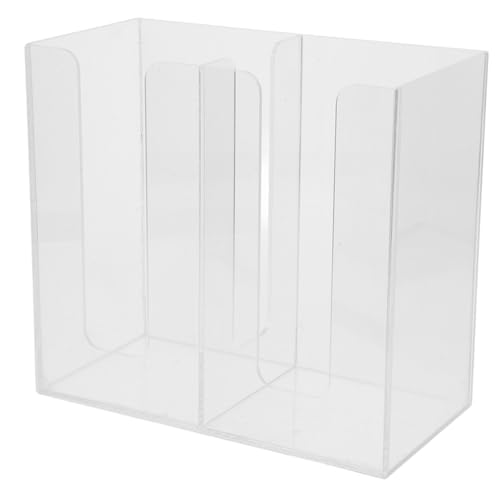 Yardenfun Transparenter Kunststoff Papierbecherhalter mit Fächern für Kaffee und Milchtüten Stabiler Desktop Organizer für Büro und Zuhause Strapazierfähiger Becherständer für von Yardenfun