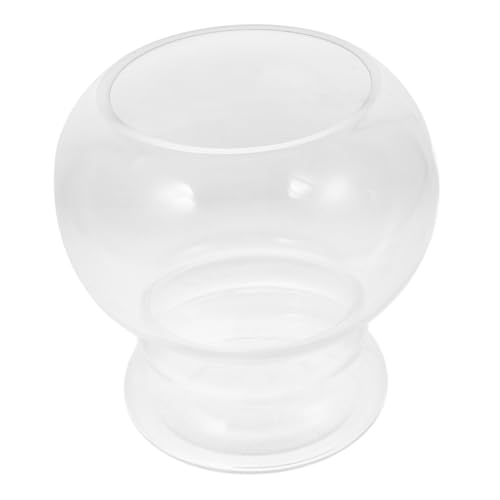 Yardenfun Transparenter Runder Glas fischschale Kleiner Desktop Aquarium Stabiler Dekorativer für Zuhause Büro Tischlandschaft von Yardenfun