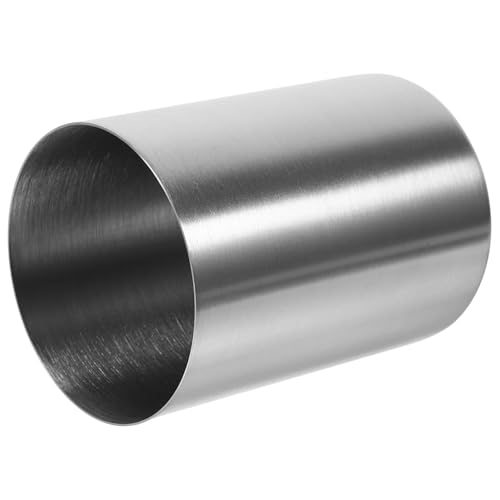 Yardenfun Trinkbecher Vielseitiger Zahnputz und Wassertumbler Langlebiger Metallbecher für Getränke Bier Saft Zuhause Party Reise Spülmaschinenfest Glatte Oberfläche Silberfarben von Yardenfun