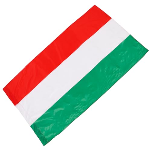 Yardenfun Ungarische Flagge Cape aus Langlebigem Polyester Große Nationalflagge mit Ösen Wetterfest und Farbecht für Auto Outdoor Fans und Fanartikel von Yardenfun