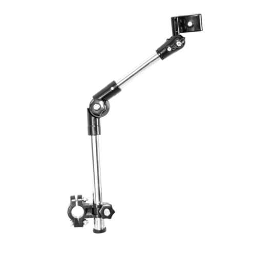 Yardenfun Verstellbarer Metall Schirmhalter für und Patienten UV Schutz und Regenfest Freihändig Nutzbarer Sonnenschirm Halter in Schwarz Kompatibel mit Rollatoren und Rollstühlen von Yardenfun