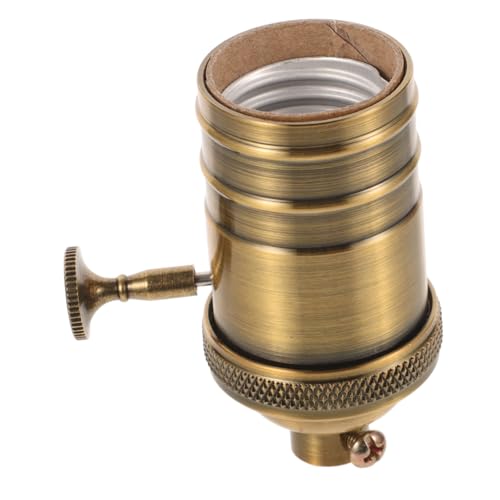 Yardenfun Vintage Lampenfassung Metall mit Drehschalter Retro Lampenhalter für DIY Pendelleuchte Dekorativ und Langlebig Passend für Klassische Lampen und Industriellen Stil von Yardenfun