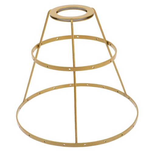 Yardenfun Vintage Lampenschirmrahmen aus Robustem Eisen Konischer Doppellagen drahtschirm DIY Zubehör für Tischlampen Stehlampen und Pendelleuchten Passend für Fassungen von Yardenfun