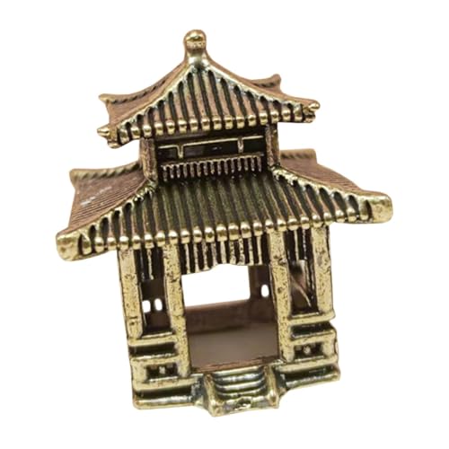 Yardenfun Vintage Messing Pavillon Miniatur Statue Handgefertigte Orientalische Gartendekoration und Kreatives Desktop Ornament für Wohnzimmer Büro und Wohnräume Yardenfun Vintage Messing Pavillon Miniatur Statue Handgefertigte Orientalische Gartendekoration und Kreatives Desktop Ornament für Wohnzimmer Büro und Wohnräume von Yardenfun