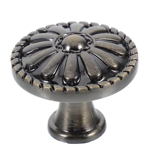 Yardenfun Vintage Schrankgriff aus Robustem Zinklegierung Runder Antiker Möbelknopf mit Floraler Verzierung Einzelnes als Schubladengriff für Kommode und Küchenschränke Yardenfun Vintage Schrankgriff aus Robustem Zinklegierung Runder Antiker Möbelknopf mit Floraler Verzierung Einzelnes als Schubladengriff für Kommode und Küchenschränke von Yardenfun