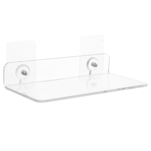 Yardenfun Wandregal Für Badezimmer Wandmontage Für Toilettenartikel Und Kosmetik Transparent Bohren Platzsparend von Yardenfun