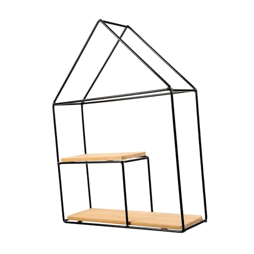 Yardenfun Wandregal aus Wandmontiertes Regal für Schlafzimmer Schwebendes Regal Schwarz Stilvolle Aufbewahrungslösung für Pflanzen Kerzen und Deko Robustes Design für Aufgeräumte von Yardenfun