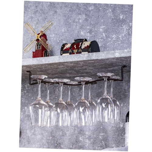 Yardenfun Weinglashalter aus mit Aufhängung Antik Bronziert Hängendes Weinglasregal für Zuhause Bar Restaurant Stabiles Rahmen Design Stilvolle Aufbewahrung für Stielgläser von Yardenfun