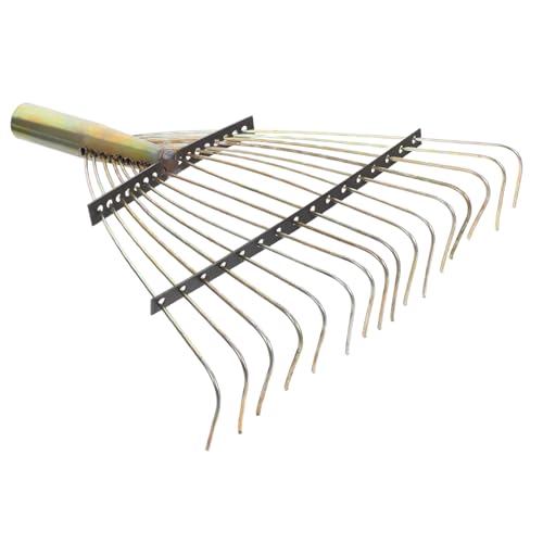 Yardenfun Zähne Draht Rechenkopf Robust Langlebig Gartengerät Gartenlaub Laub Laubrechen Ersatzkopf für Blumenbeete Rasenflächen Außenbereich Reinigung von Yardenfun