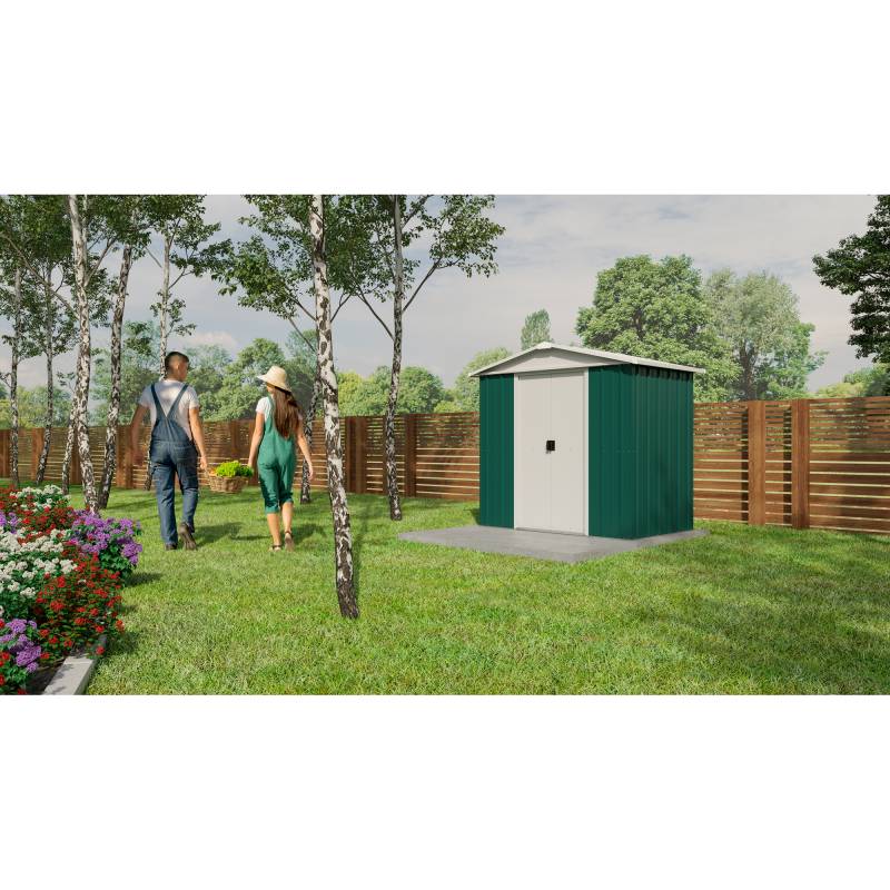 Yardmaster Metallgerätehaus 'Bayern 65GRYZ' grün 202 x 137 x 189 cm von Yardmaster