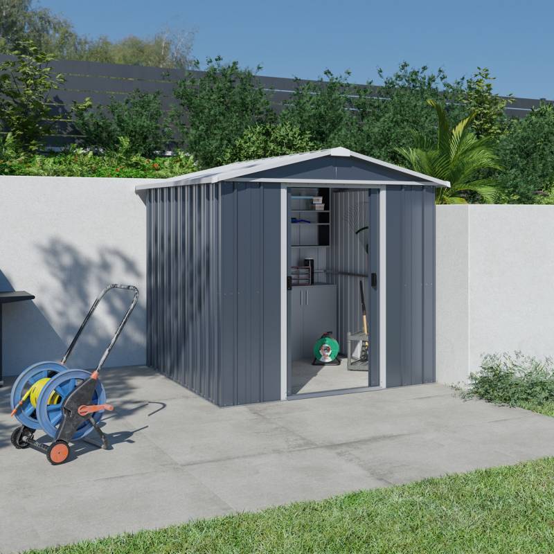 Yardmaster Metallgerätehaus 'Heidelberg 67AEYZ' anthrazit 202 x 217 x 189 cm von Yardmaster