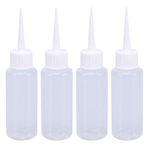 4 Stück Squeeze Applikator Flaschen 50 ml Leere Kleberflaschen Spitze Anwendung Applikator Erwachbare Flasche Würzflaschen von Yardwe