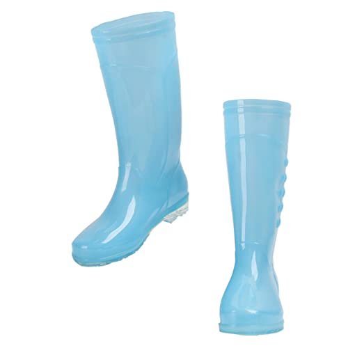 Yardwe 1 Paar Tall Rain Stiefel Schnee Rain Shoe Covers Transparent Für Frauen wasserdichte Regen Schneefell Knie Anti- Rutschenschuhe von Yardwe