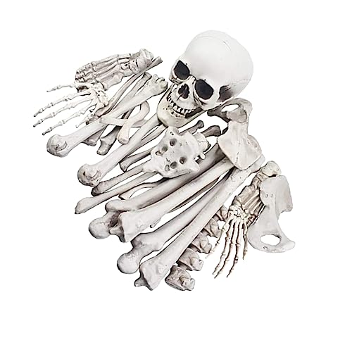 Yardwe 1 Packung 28 Stück Skelett Skelett Knochendekorationen Aus Kunststoff Beutel Mit Skelettknochen Falsche Knochen Spukhäuser Prop Lieferungen Abs-saugkunststoff Weiß Halloween von Yardwe