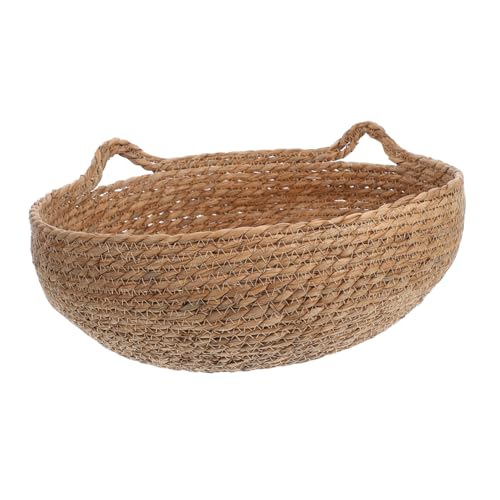 Yardwe 1 Satz Stylisches Rundes Körbchen aus Naturweide für Kätzchen und Kleine Hunde Handgewebtes Haustiernest für Drinnen Ganzjährig Geeignet von Yardwe
