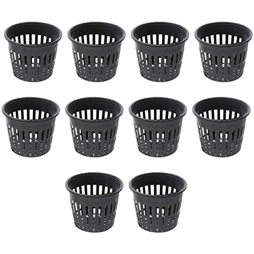 Yardwe 10 STÜCKE Net Pot für hydroponics Garden Net Cup Töpfe Kunststoff Hydroponics Net Pot Eimer Korb für Hydroponics Supplies 3,15 X 2,5 Zoll (Schwarz) von Yardwe